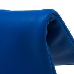 Celine Blue/Yellow Nappa Leather Eyelet Pouch
