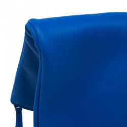 Celine Blue/Yellow Nappa Leather Eyelet Pouch