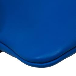 Celine Blue/Yellow Nappa Leather Eyelet Pouch