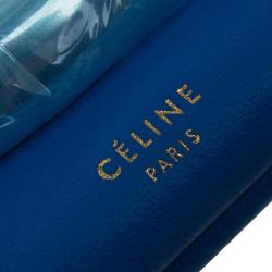 Celine Blue/Yellow Nappa Leather Eyelet Pouch