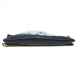 Pre Owned Celine Black Nappa Leather Eyelet Pouch