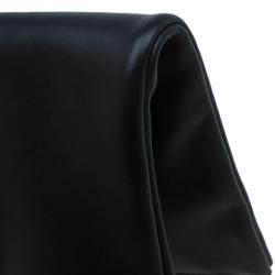 Pre Owned Celine Black Nappa Leather Eyelet Pouch