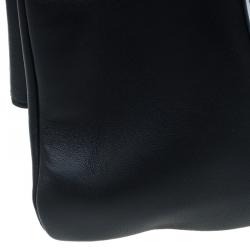 Pre Owned Celine Black Nappa Leather Eyelet Pouch