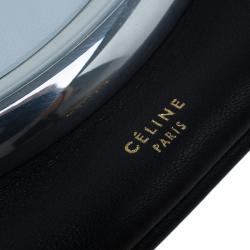Pre Owned Celine Black Nappa Leather Eyelet Pouch