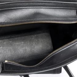 مملوكة مسبقًا حقيبة يد سيلين نانو لاغدج جلد سوداء 