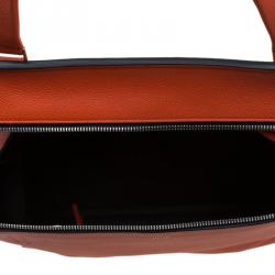 Pre Owned Céline Poppy Red Coquelicot Leather Medium Edge Bag