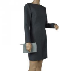Celine Grey Suede Solo Trio Cosmetic Pouch