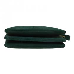 Celine Green Suede Solo Trio Cosmetic Pouch