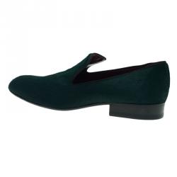 Pre Owned Celine Green Pony Hair Smoking Slippers Size 38