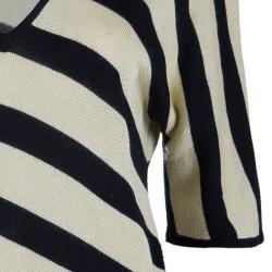 Celine Monochrome Knit Stripe Top L
