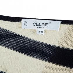 Celine Monochrome Knit Stripe Top L