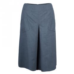 Celine Gray Box Pleat Skirt S