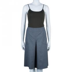 Celine Gray Box Pleat Skirt S