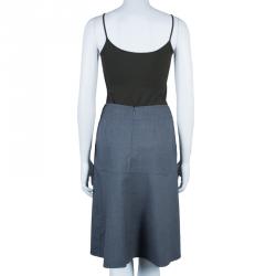Celine Gray Box Pleat Skirt S