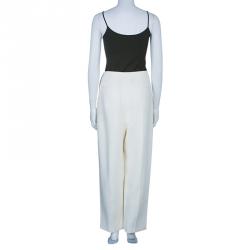 Celine Off-White Wool Trousers L
