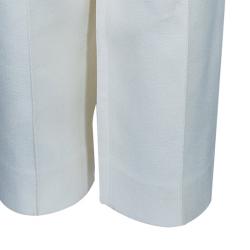 Celine Off-White Wool Trousers L