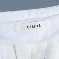 Celine Off-White Wool Trousers L