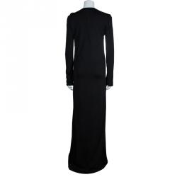 Celine Black Long Sleeve Maxi Dress M