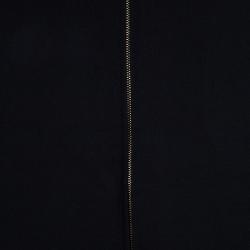 Celine Black Zip Detail A-Line Wool Skirt M