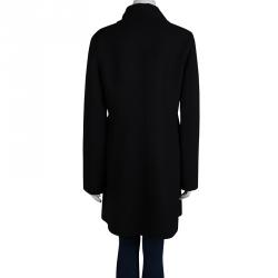 Pre Owned Celine Black Wool Overcoat M