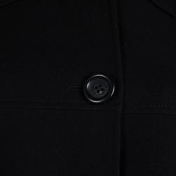 Pre Owned Celine Black Wool Overcoat M