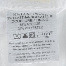 Celine Cream Wool Twist Front Detail Sleeveless Dress M