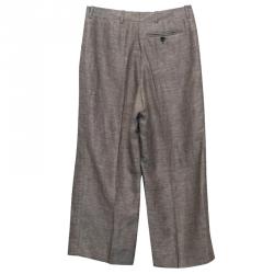 مملوكة مسبقًا Celine Brown Tweed Wide Leg Pants M
