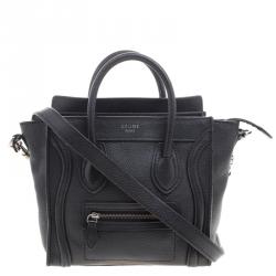 Pre Owned حقيبة يد سيلين لاغدغ نانو جلد سوداء