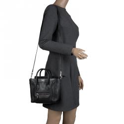 Pre Owned حقيبة يد سيلين لاغدغ نانو جلد سوداء