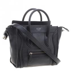 Pre Owned حقيبة يد سيلين لاغدغ نانو جلد سوداء