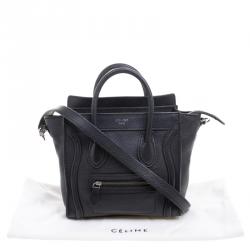 Pre Owned حقيبة يد سيلين لاغدغ نانو جلد سوداء