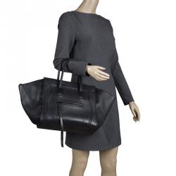 Pre Owned حقيبة يد سيلين لاغدغ فينتوم ميني جلد سوداء