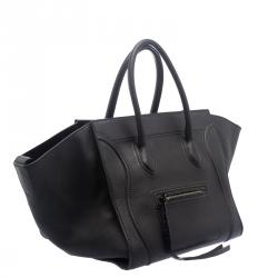 Pre Owned حقيبة يد سيلين لاغدغ فينتوم ميني جلد سوداء