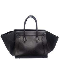 Pre Owned حقيبة يد سيلين لاغدغ فينتوم ميني جلد سوداء