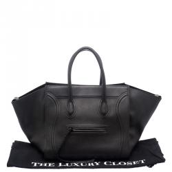 Pre Owned حقيبة يد سيلين لاغدغ فينتوم ميني جلد سوداء