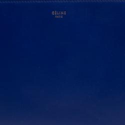 Celine Indigo/Beige Leather Duo Cosmetic Pouch