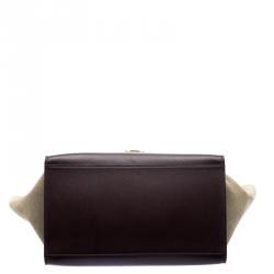 Pre Owned Celine Tri Color Leather and Suede Medium Trapeze Bag