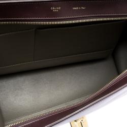Pre Owned Celine Tri Color Leather and Suede Medium Trapeze Bag