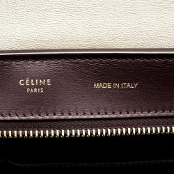 Pre Owned Celine Tri Color Leather and Suede Medium Trapeze Bag