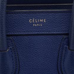 Pre Owned حقيبة سيلين نانو لاغيدج جلد أزرق