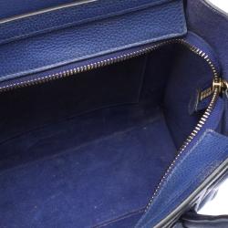 Pre Owned حقيبة سيلين نانو لاغيدج جلد أزرق