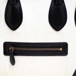 Pre Owned حقيبة يد سيلين لاغدغ ميني جلد بيضاء/ سوداء