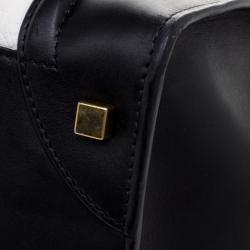 Pre Owned حقيبة يد سيلين لاغدغ ميني جلد بيضاء/ سوداء