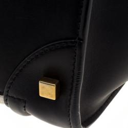 Pre Owned حقيبة يد سيلين لاغدغ ميني جلد بيضاء/ سوداء