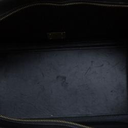 Pre Owned Celine Black Hornback Croc Leather Small Trapeze Top Handle Bag