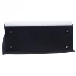 Pre Owned Celine Black & White Calfskin Leather Edge Shoulder Bag