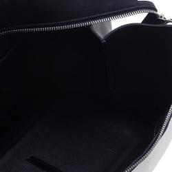 Pre Owned Celine Black & White Calfskin Leather Edge Shoulder Bag