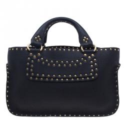 Pre Owned Celine Black Leather Studded Boogie Tote