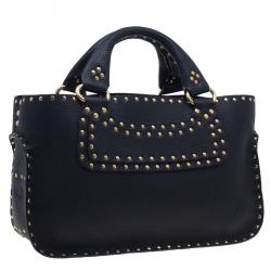 Pre Owned Celine Black Leather Studded Boogie Tote