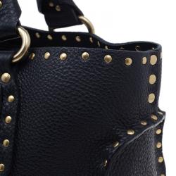 Pre Owned Celine Black Leather Studded Boogie Tote